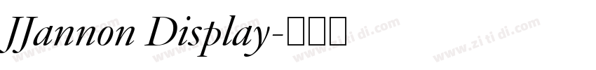 JJannon Display字体转换